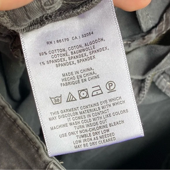 Anthropology Gray Chino Pants with Embroidered Side Stripes - Picture 7 of 8